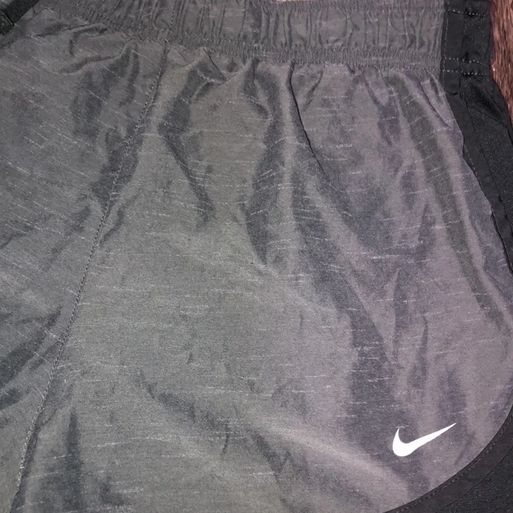 Nike Dri-FIT Black & Grey Running Shorts with Liner - Size M